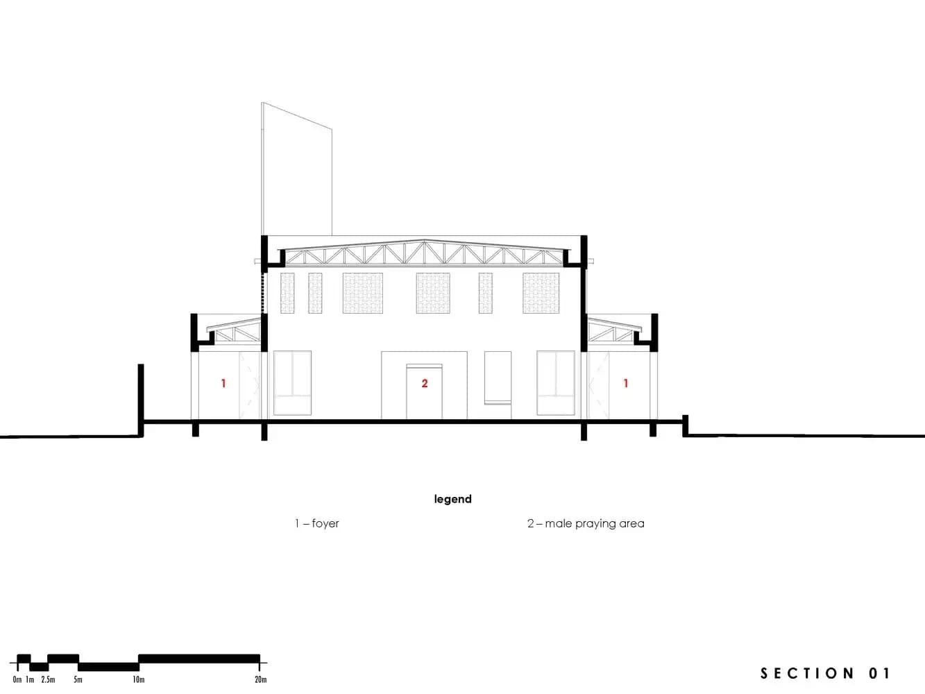 Abijo Mosque (Crescent Bearers 1939 Lagos Masjid), drawing 4