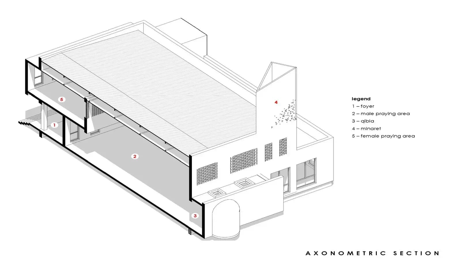 Abijo Mosque (Crescent Bearers 1939 Lagos Masjid), drawing 8