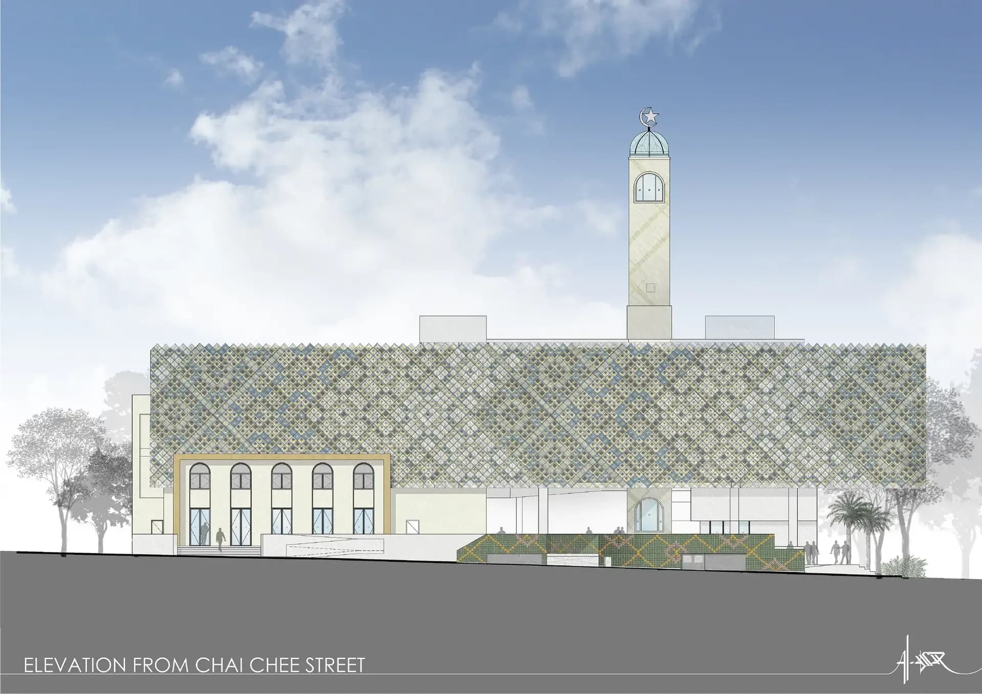 Al-Ansar Mosque, drawing 3