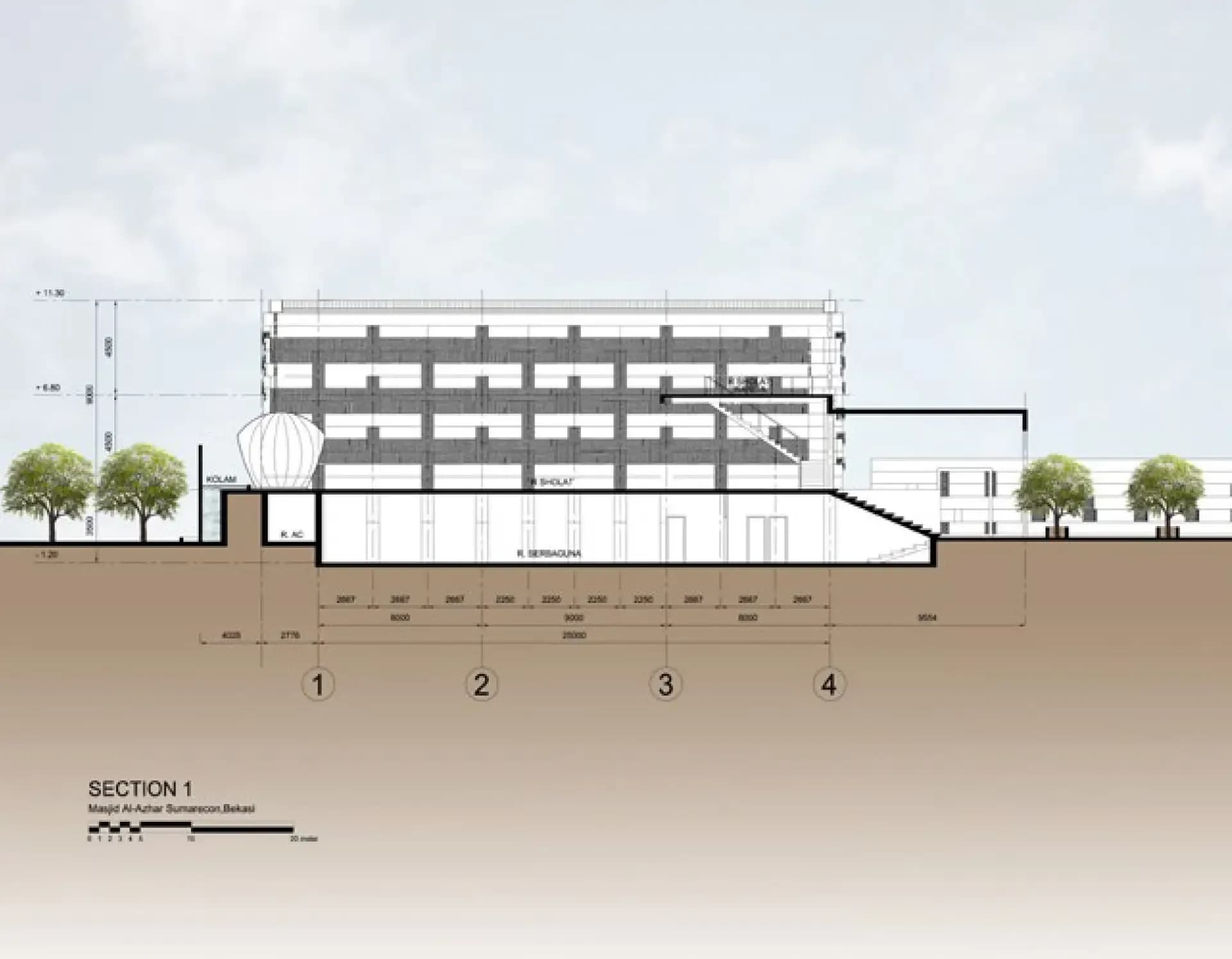 Al-Azhar Summarecon Bekasi Grand Mosque, drawing 4