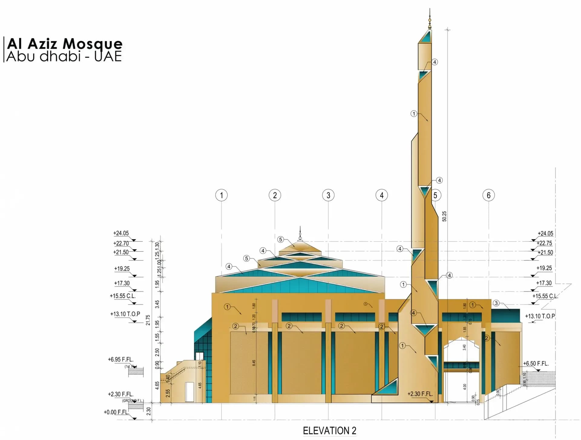Al-Aziz Mosque, drawing 2