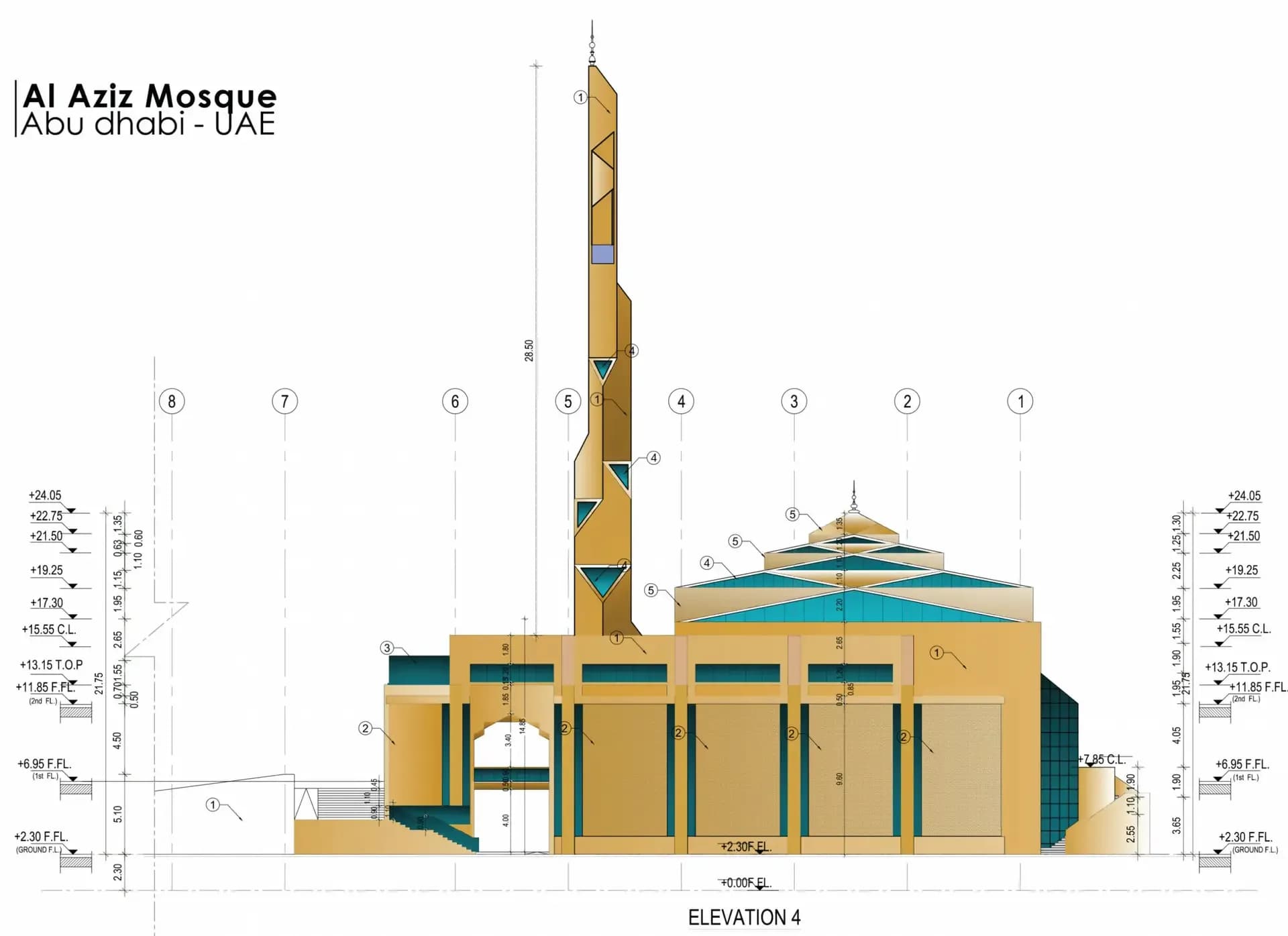 Al-Aziz Mosque, drawing 3