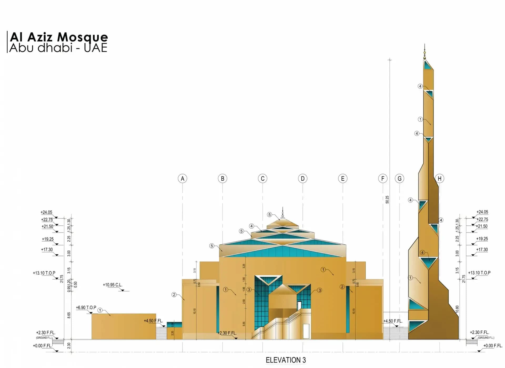 Al-Aziz Mosque, drawing 4