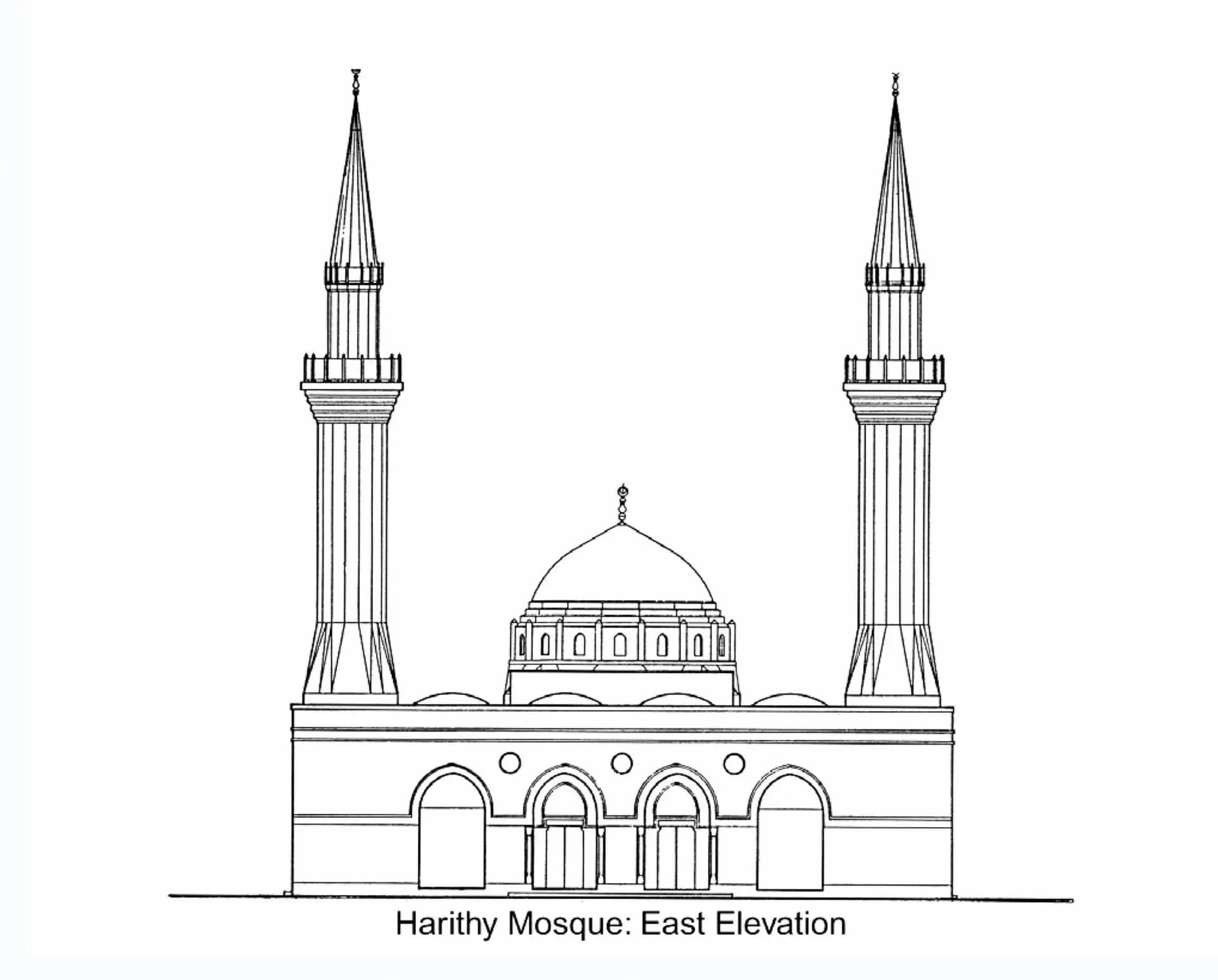 Al-Harithi Mosque, drawing 6