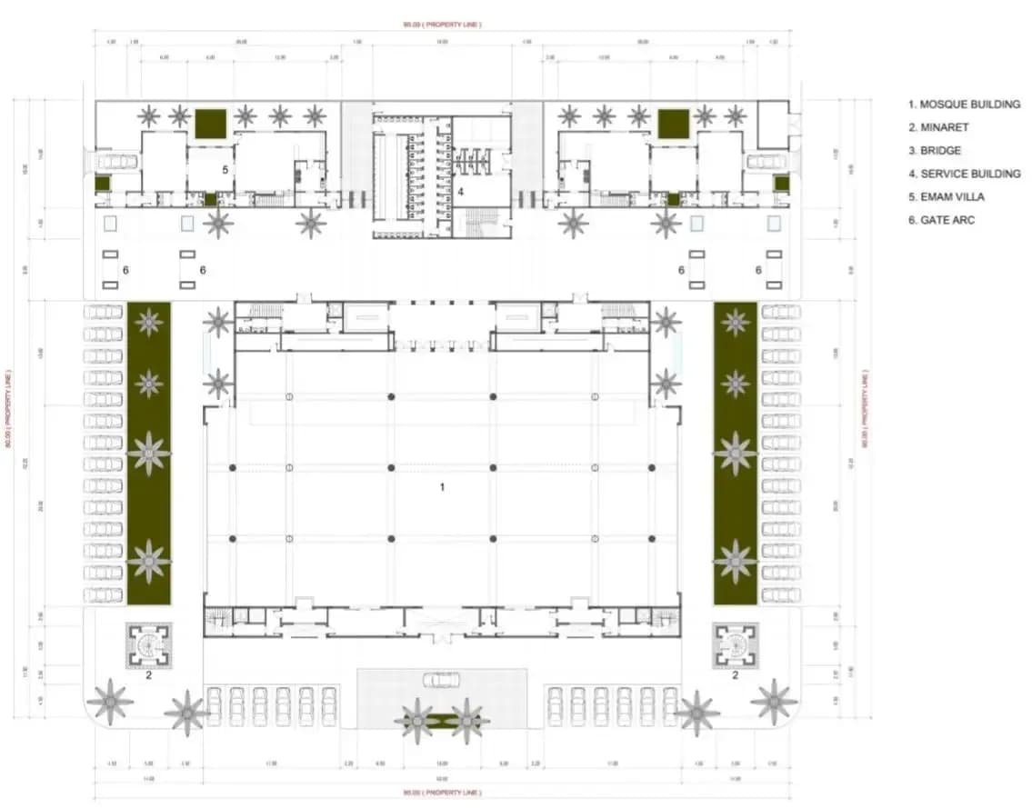 Al-Jawhara Al-Babtain Grand Mosque, drawing 4