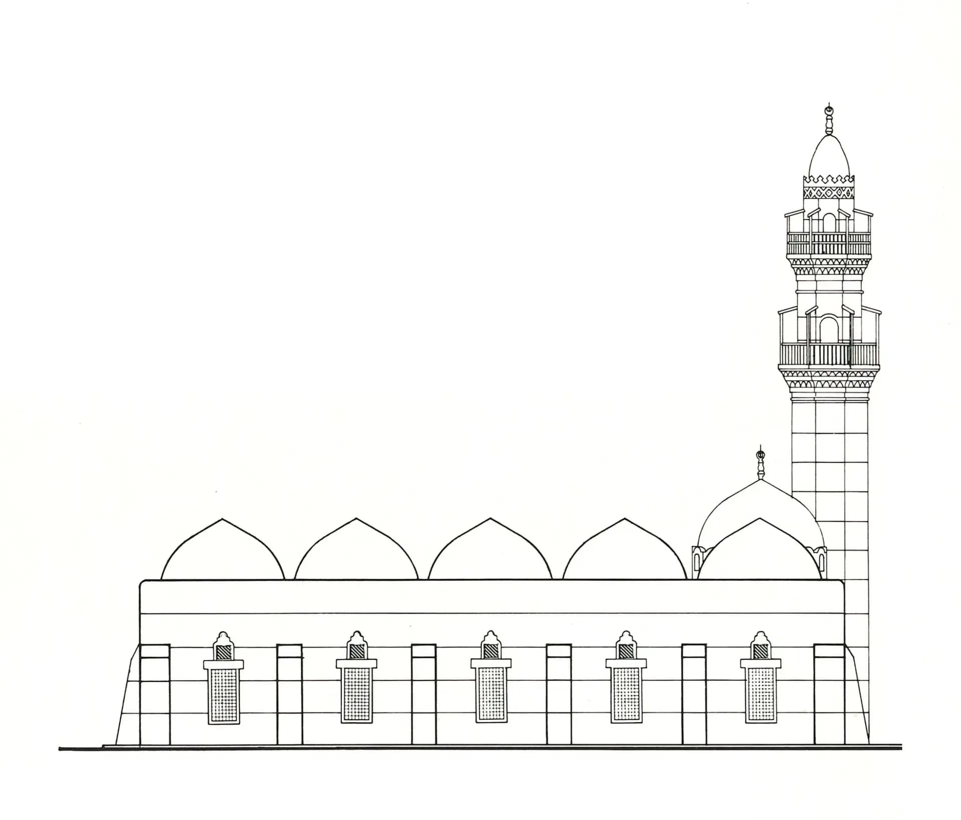 Al-Juffali Mosque, drawing 1
