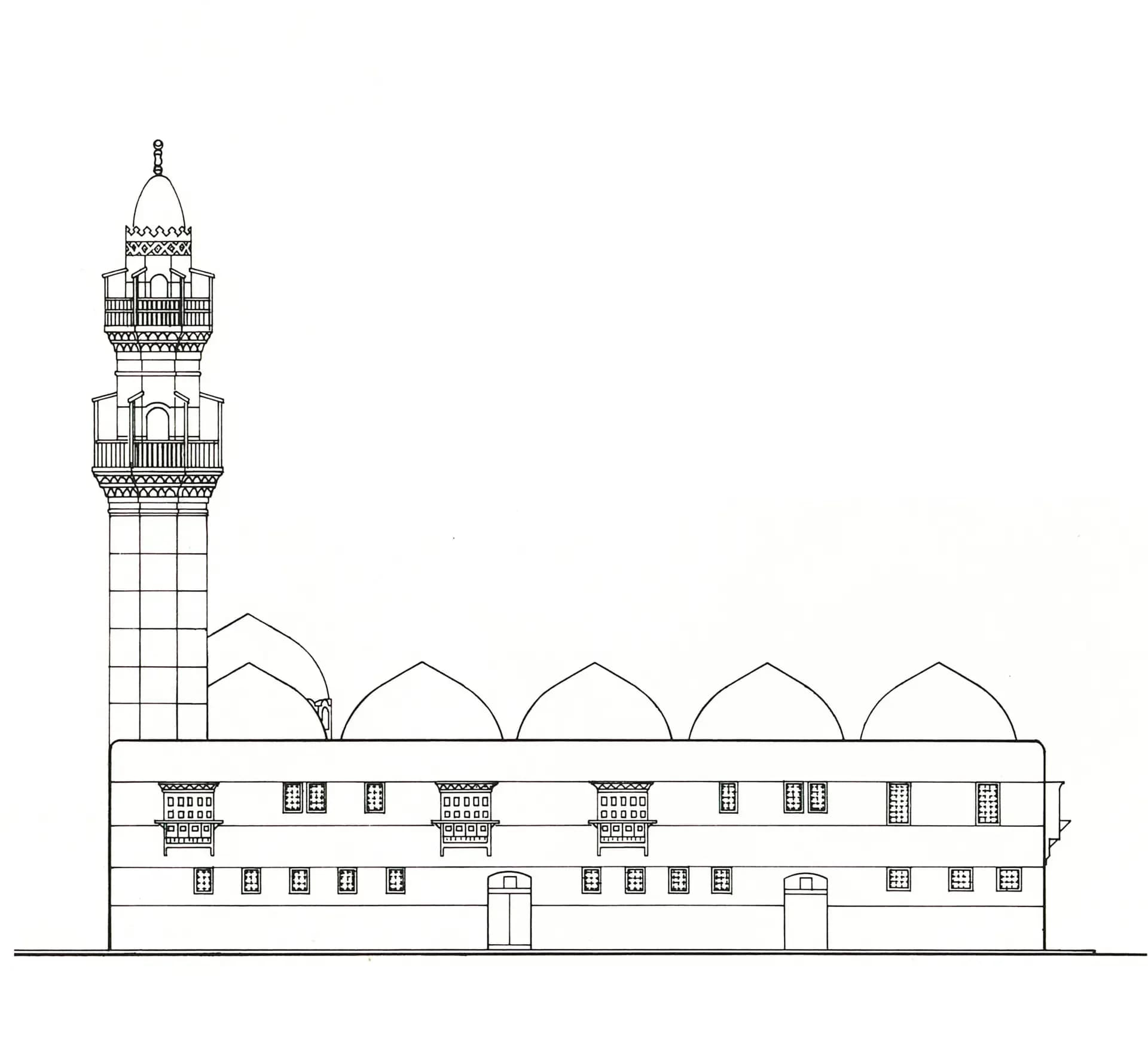 Al-Juffali Mosque, drawing 3