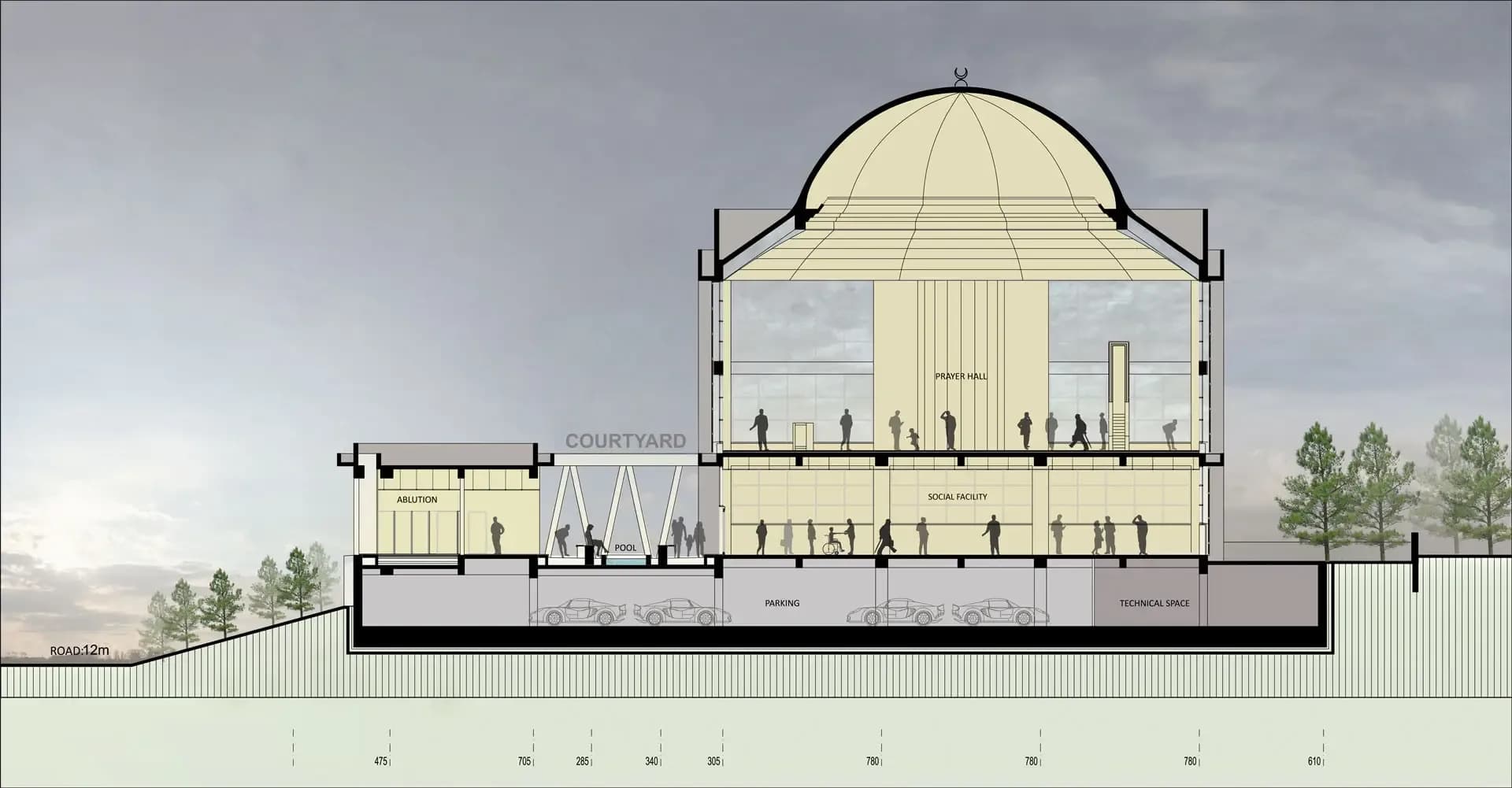 Alacaatlı Uluyol Mosque, drawing 5