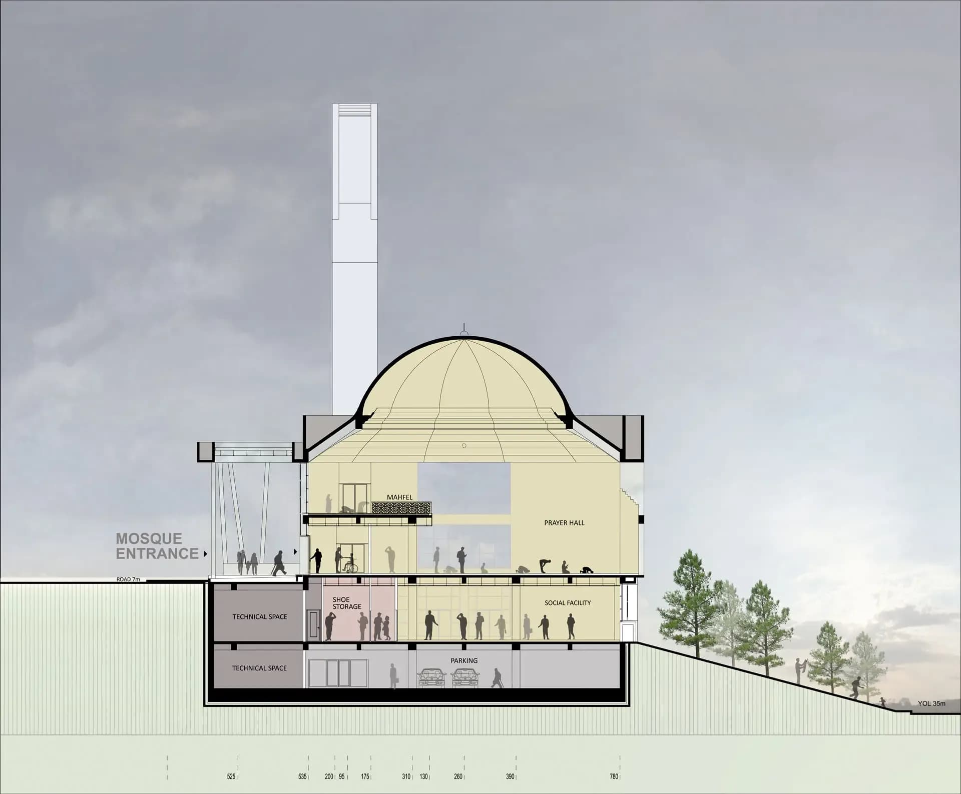 Alacaatlı Uluyol Mosque, drawing 6
