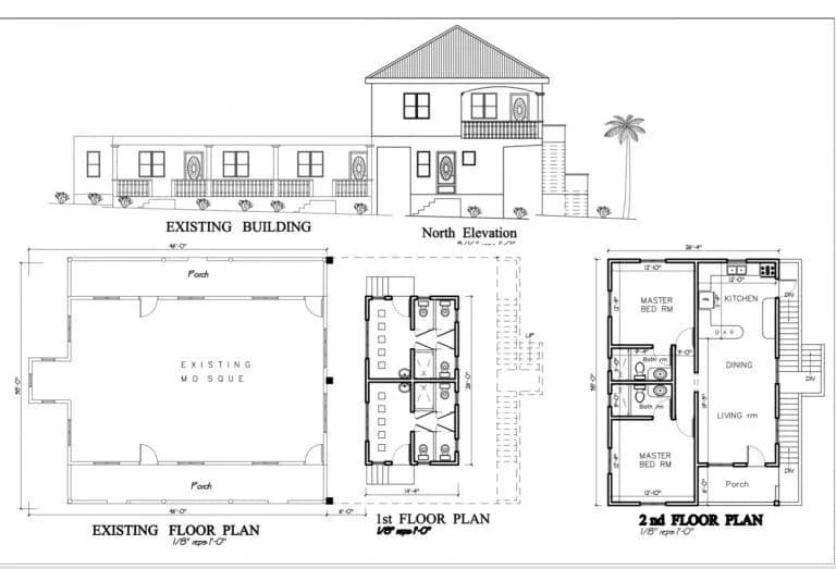 Antigua and Barbuda International Islamic Society Mosque, drawing 1