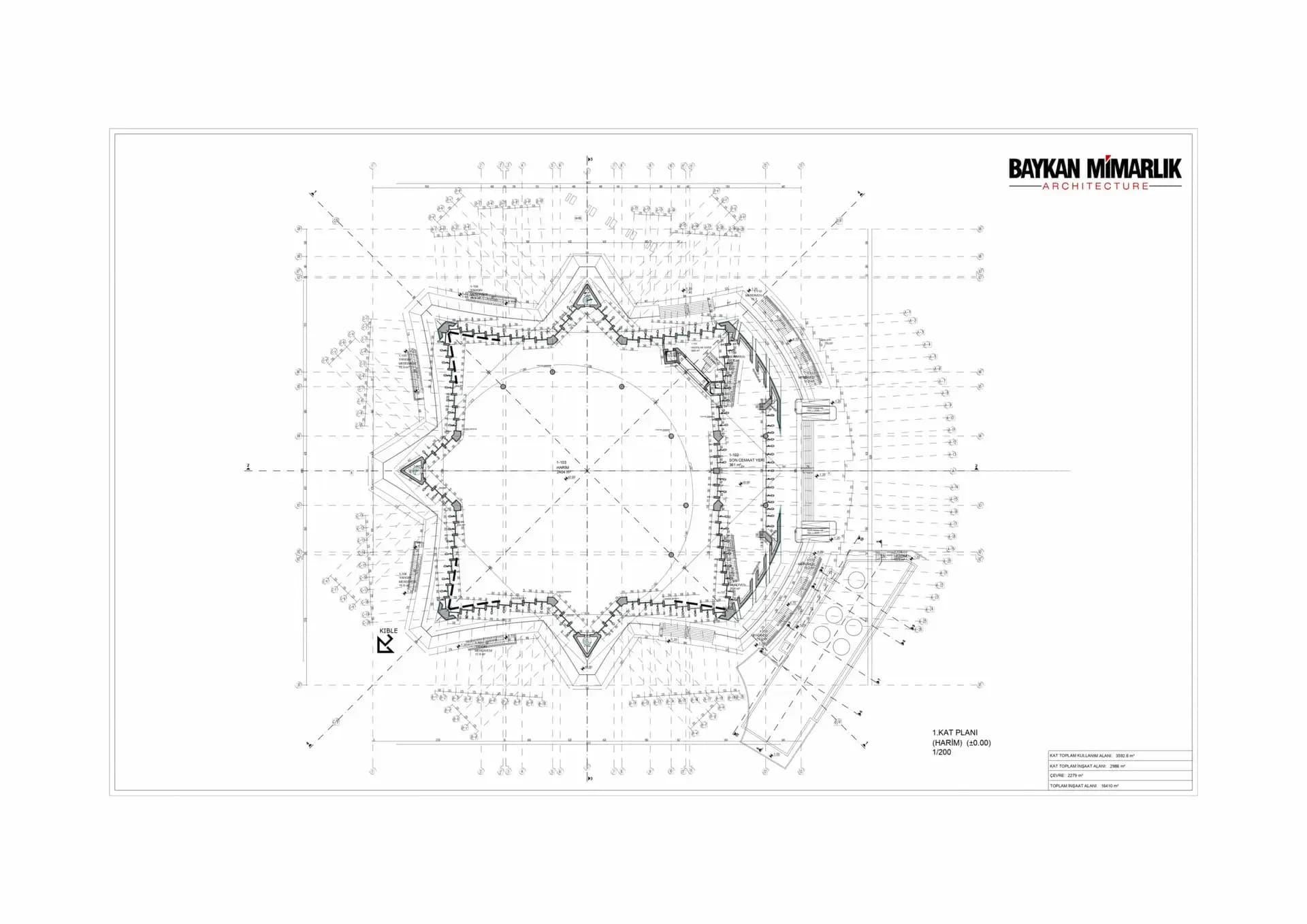 Aymani Kadyrova Mosque (Argun Mosque), drawing 3