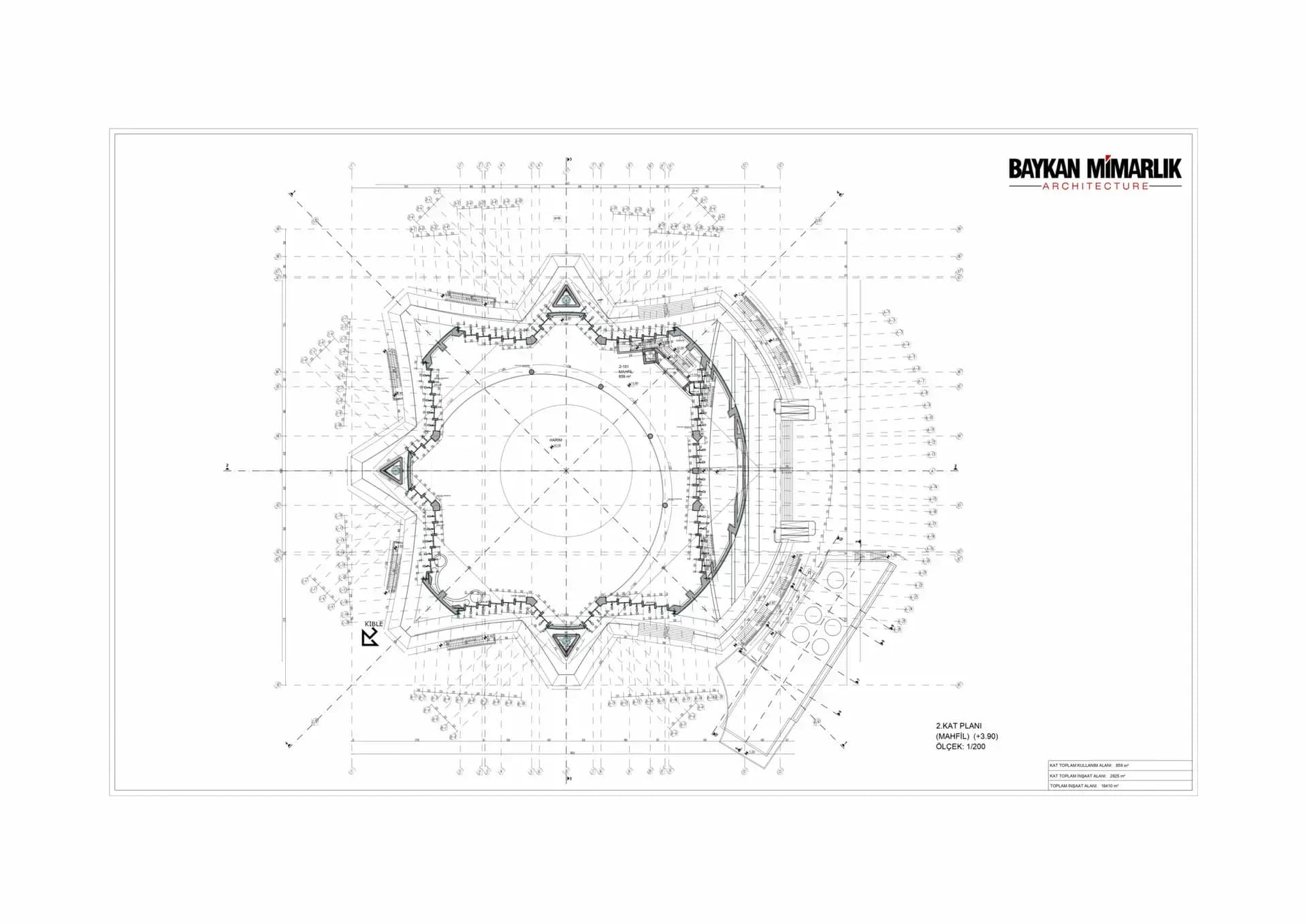 Aymani Kadyrova Mosque (Argun Mosque), drawing 4