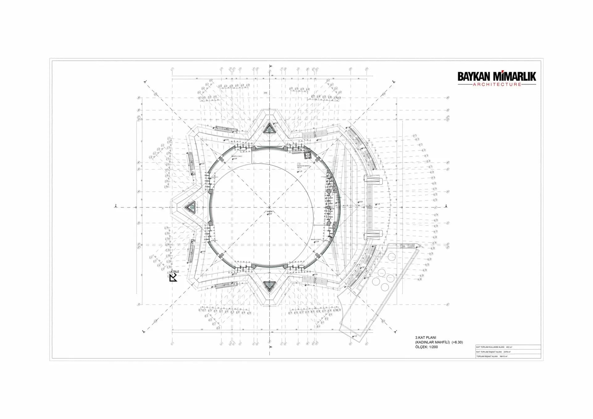Aymani Kadyrova Mosque (Argun Mosque), drawing 5