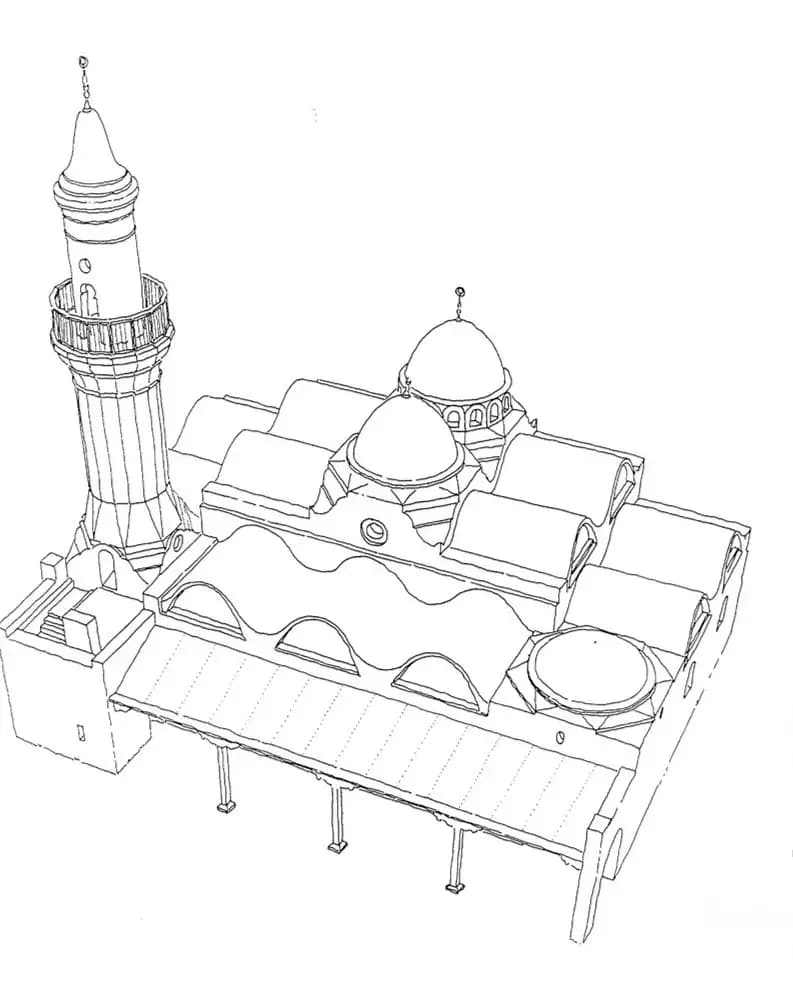 Ash-Shaliheen Mosque (مسجد الصالحين), drawing 2