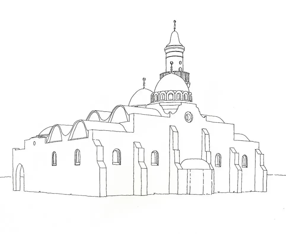 Ash-Shaliheen Mosque (مسجد الصالحين), drawing 3