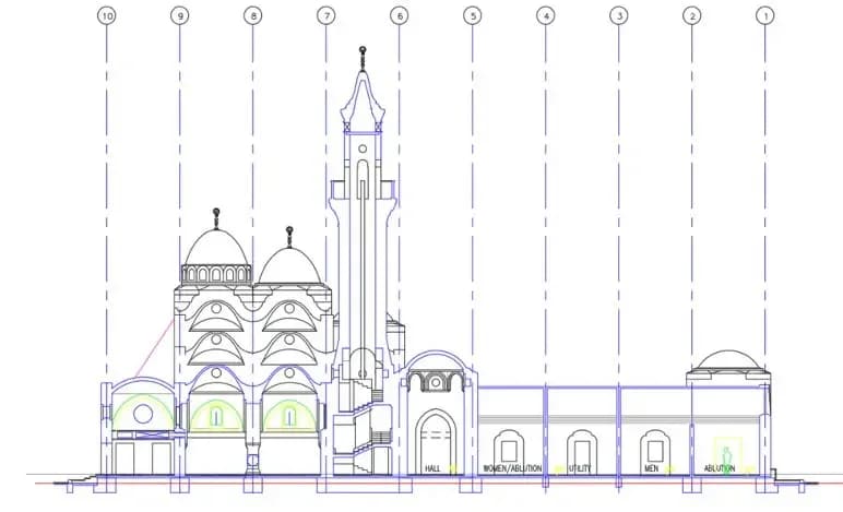Ash-Shaliheen Mosque (مسجد الصالحين), drawing 7