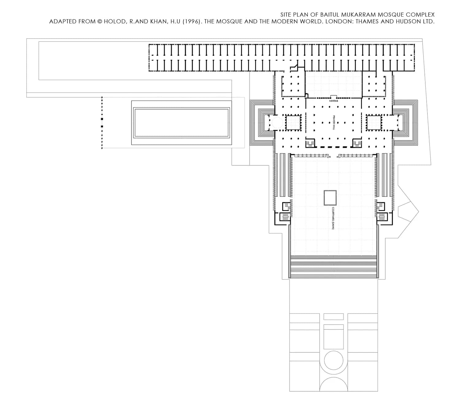 Baitul Mukarram National Mosque, drawing 4