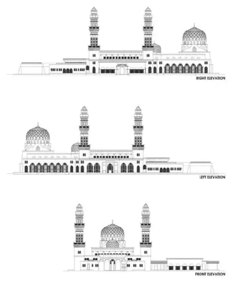 Kota Kinabalu City Mosque (Bandaraya Kota Kinabalu Mosque), drawing 6