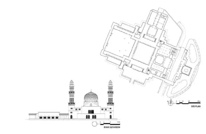 Kota Kinabalu City Mosque (Bandaraya Kota Kinabalu Mosque), drawing 7