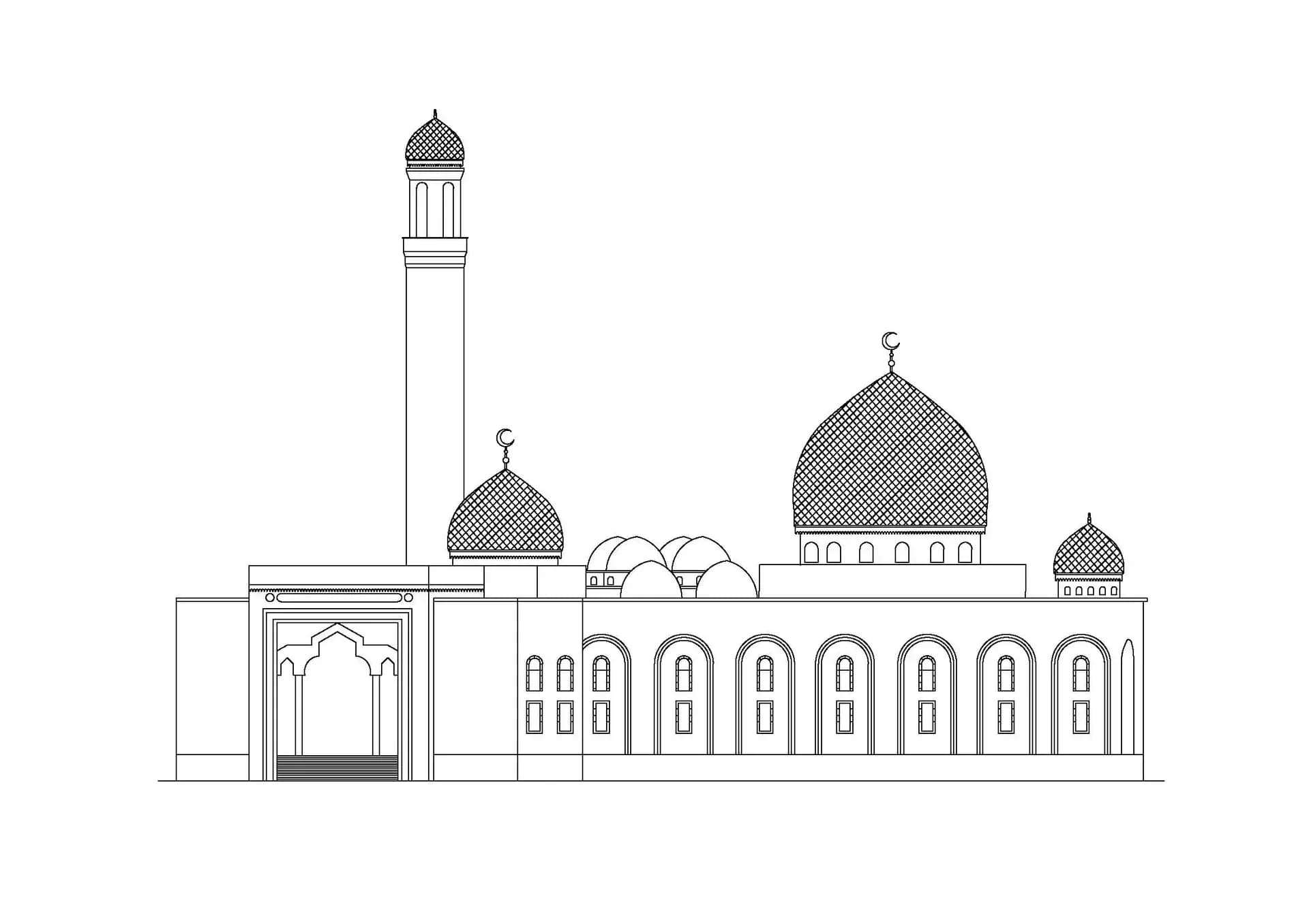 Beket-Ata Central Mosque (Aktau Central Mosque), drawing 1