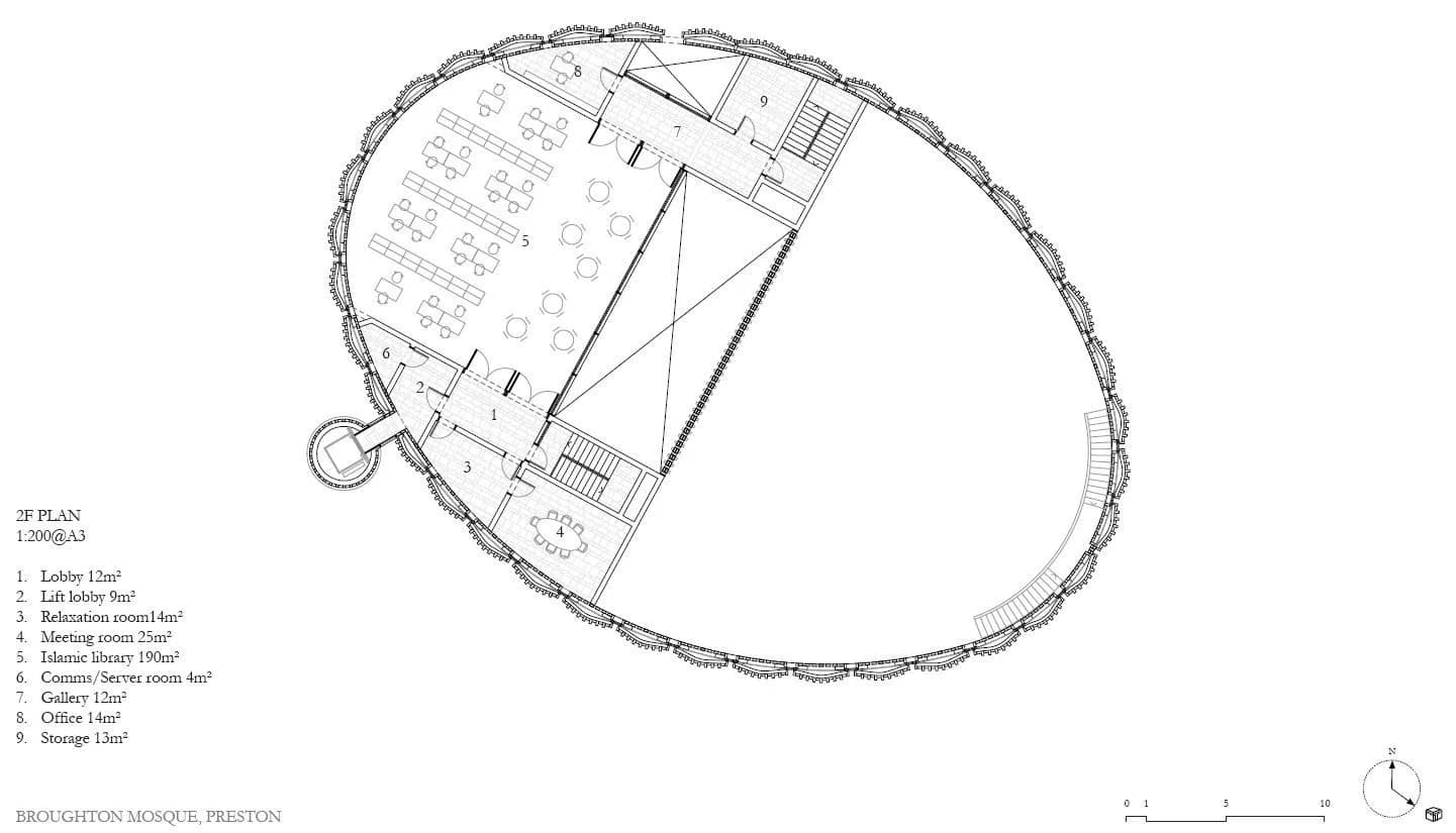 Brick Veil Mosque, drawing 5