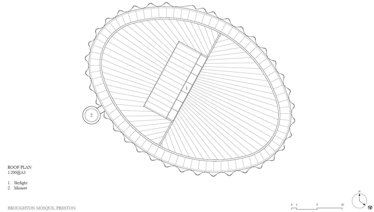 Brick Veil Mosque, drawing 6