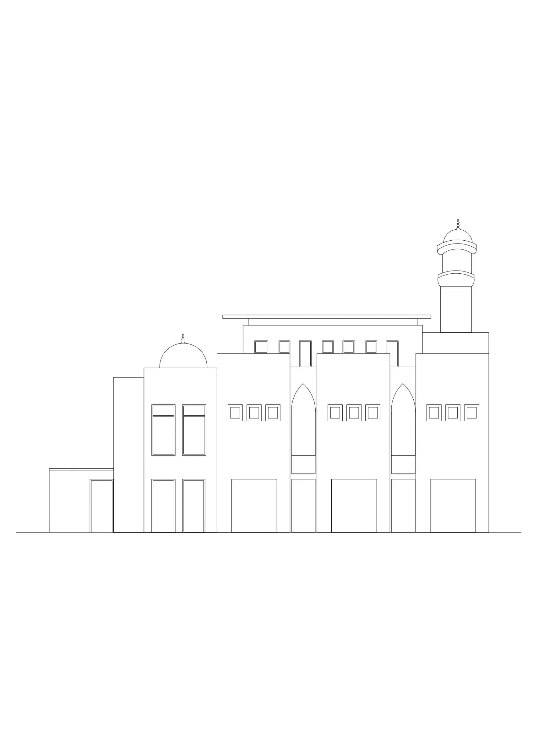 Darus Salam Mosque (AMA Southall), drawing 1