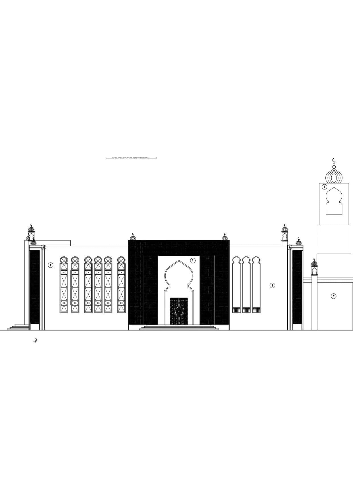 El-Khazindar Mosque (Al-Sa'aa Mosque), drawing 4