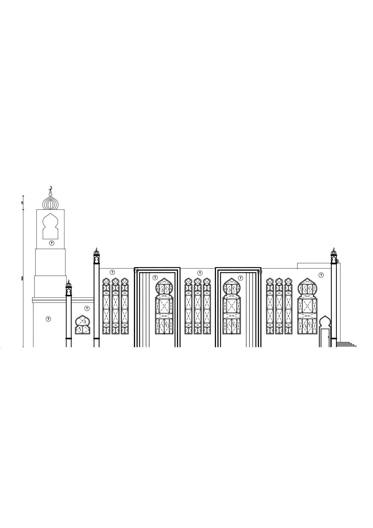 El-Khazindar Mosque (Al-Sa'aa Mosque), drawing 5
