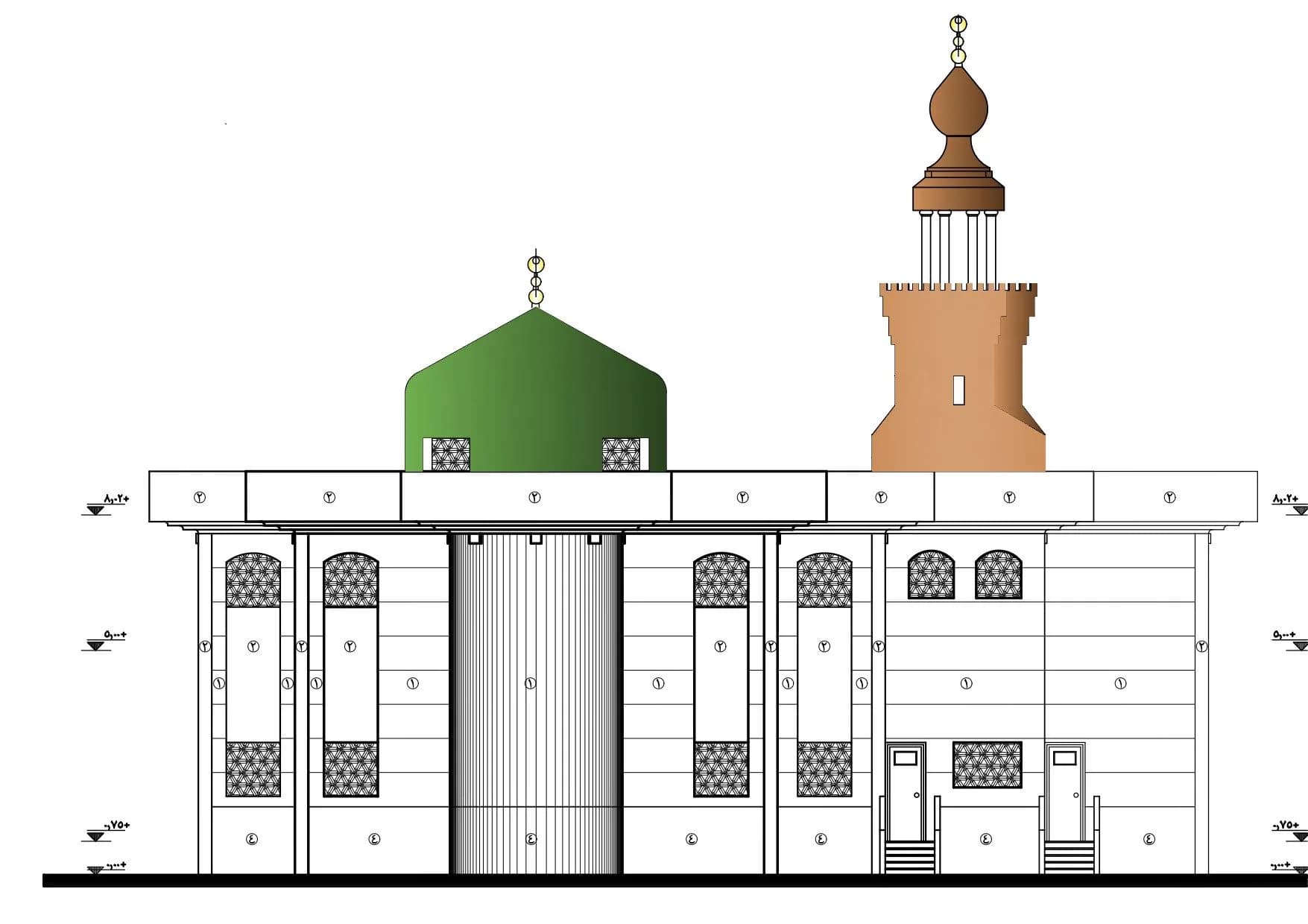 El-Wahab Mosque, drawing 3