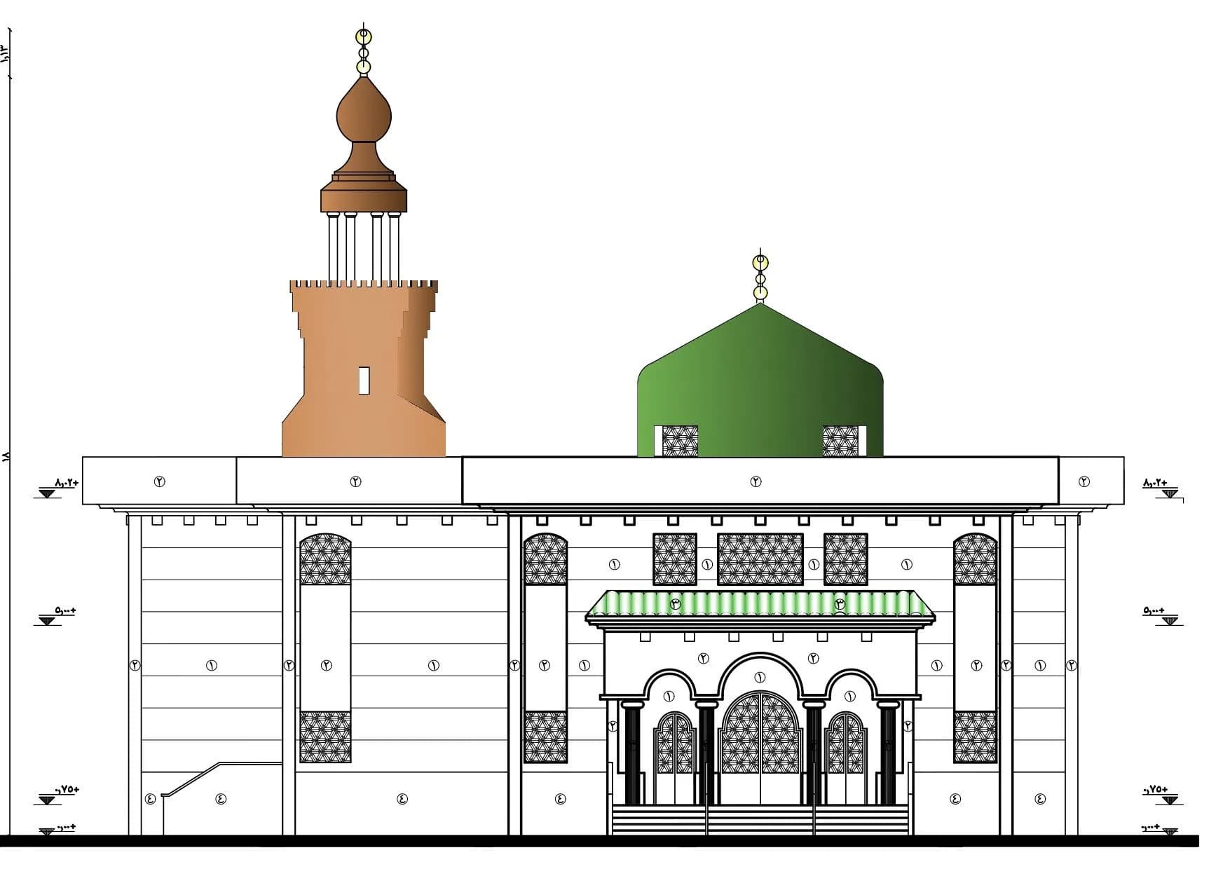 El-Wahab Mosque, drawing 4