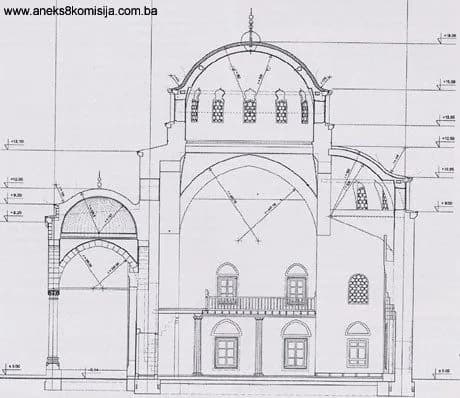 Ferhat Pasha Mosque (Banja Luka), drawing 1