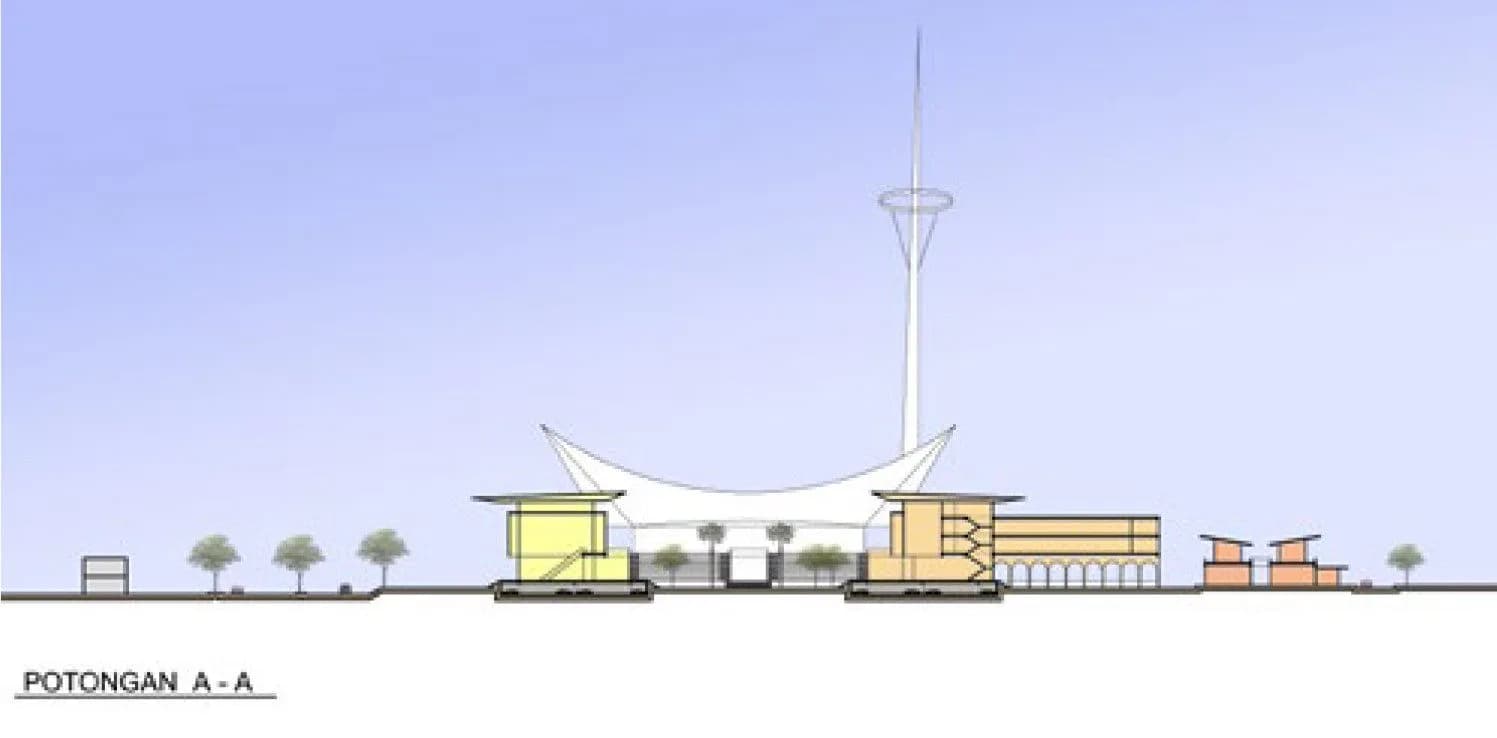 Grand Mosque of West Sumatra, drawing 4