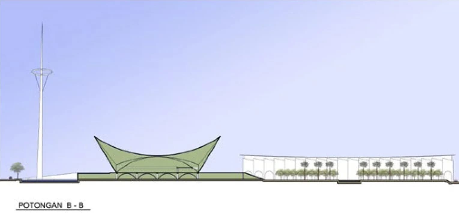 Grand Mosque of West Sumatra, drawing 5