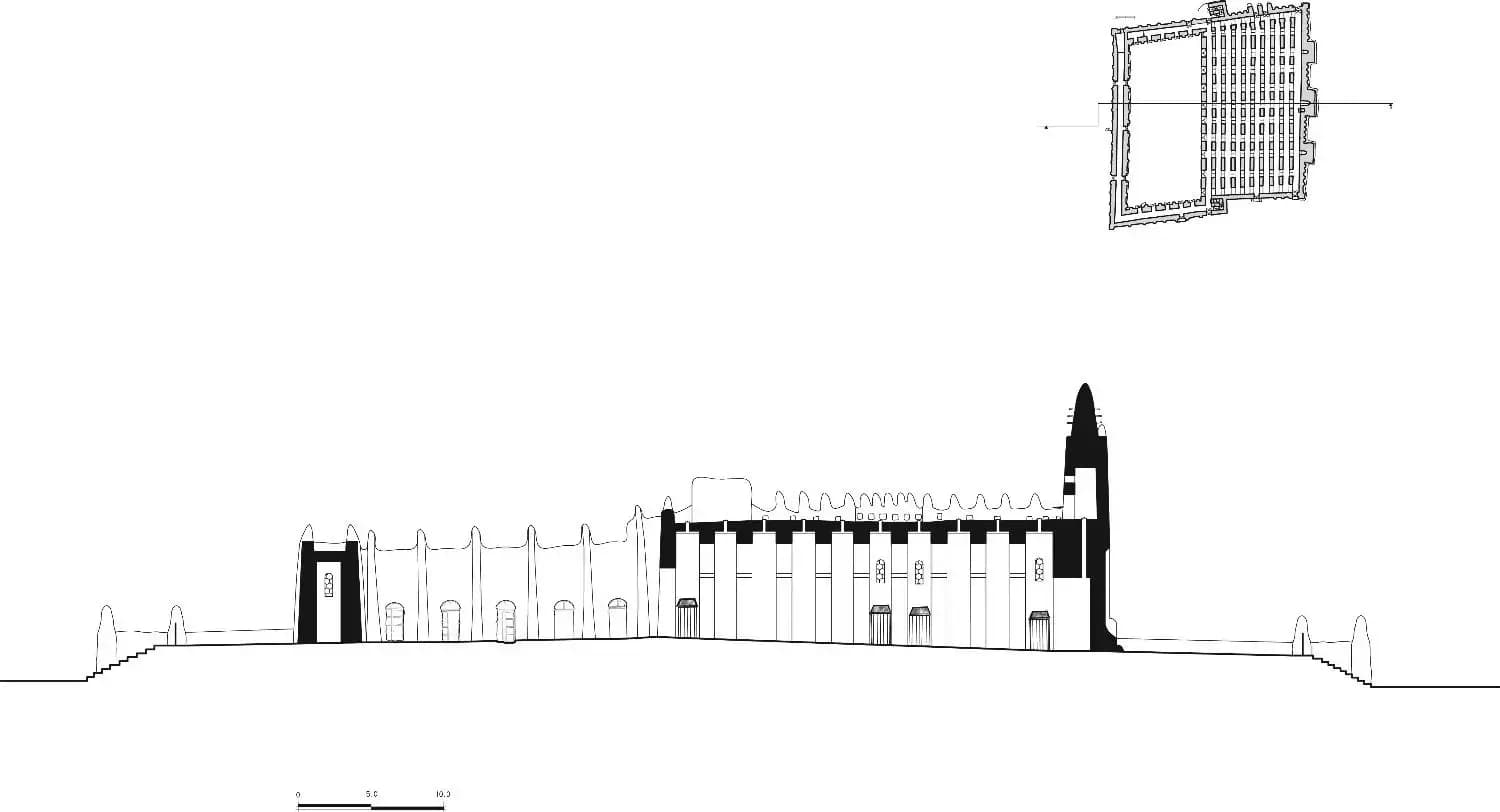Great Mosque of Djenne, drawing 5