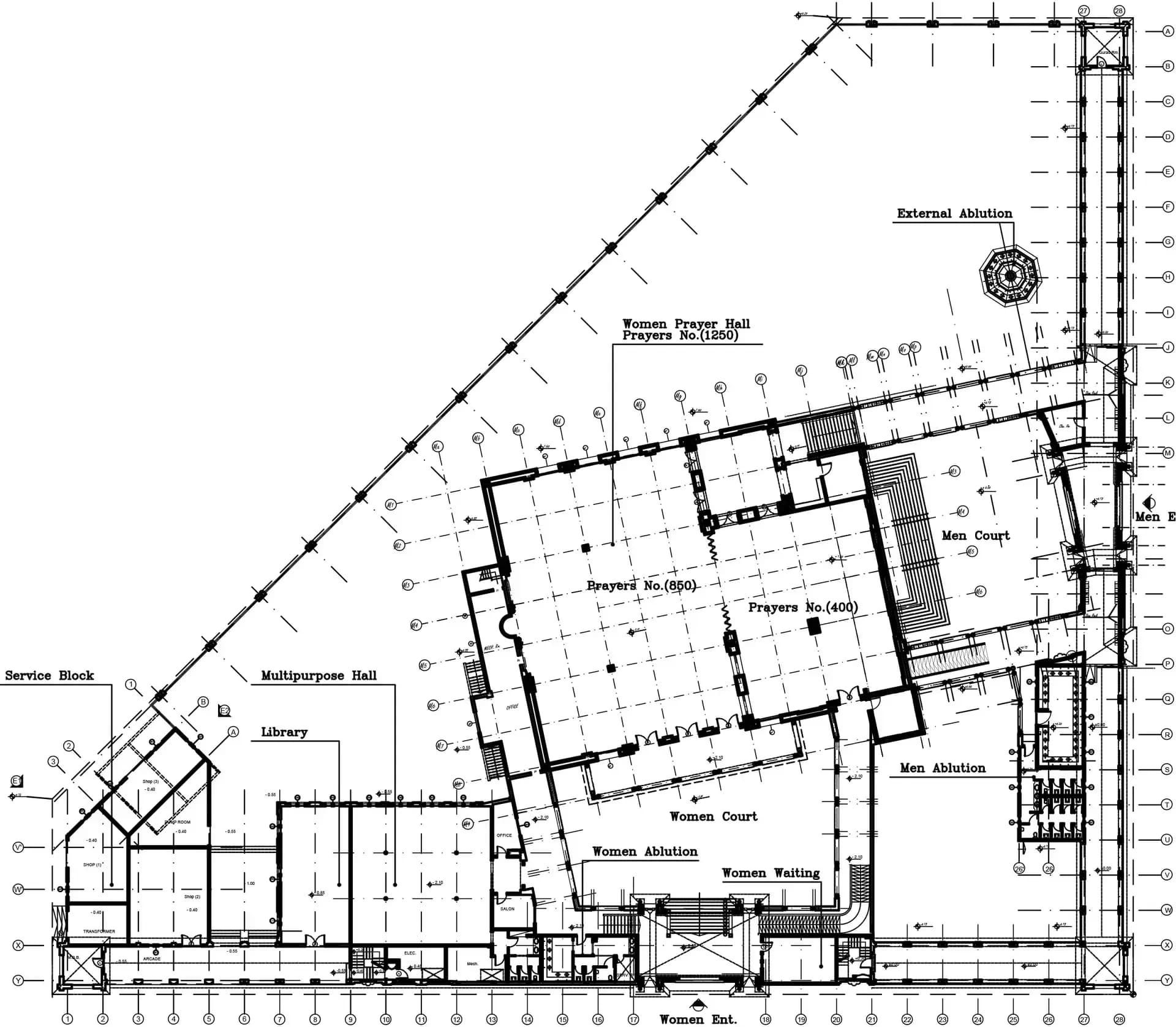 Hamoudah bin Ali Mosque, drawing 1