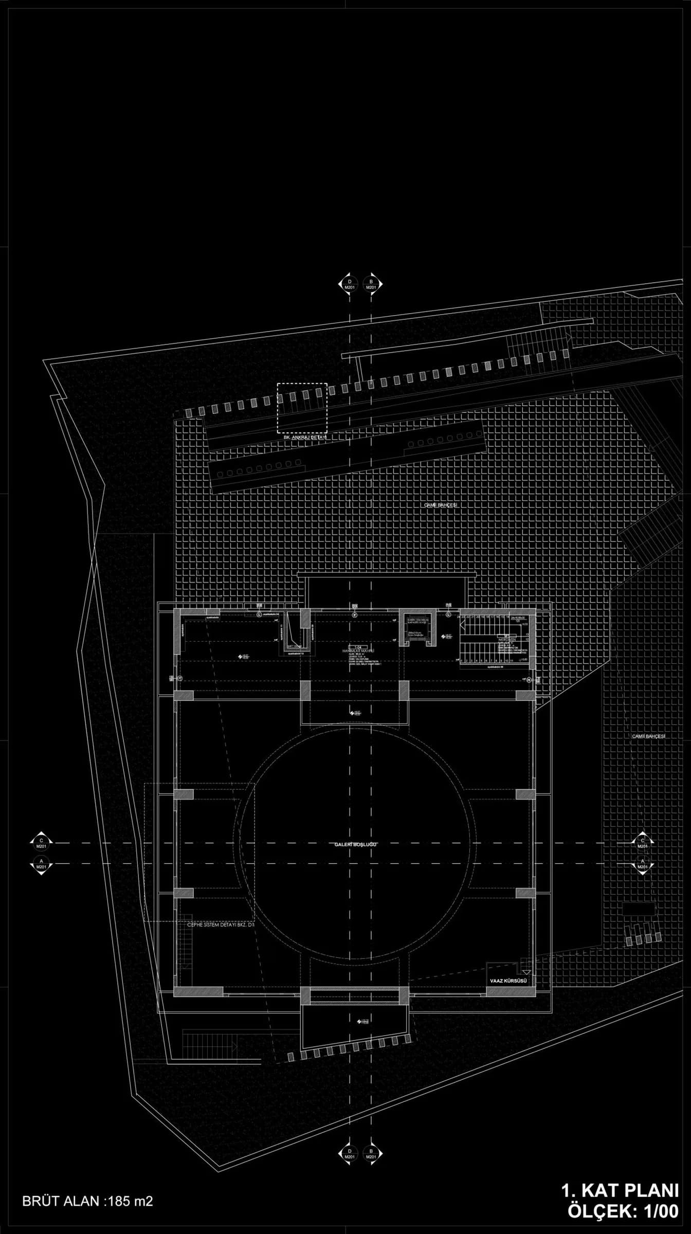 Kartal Dragos Kahramanlar Mosque (Heroes Mosque), drawing 3