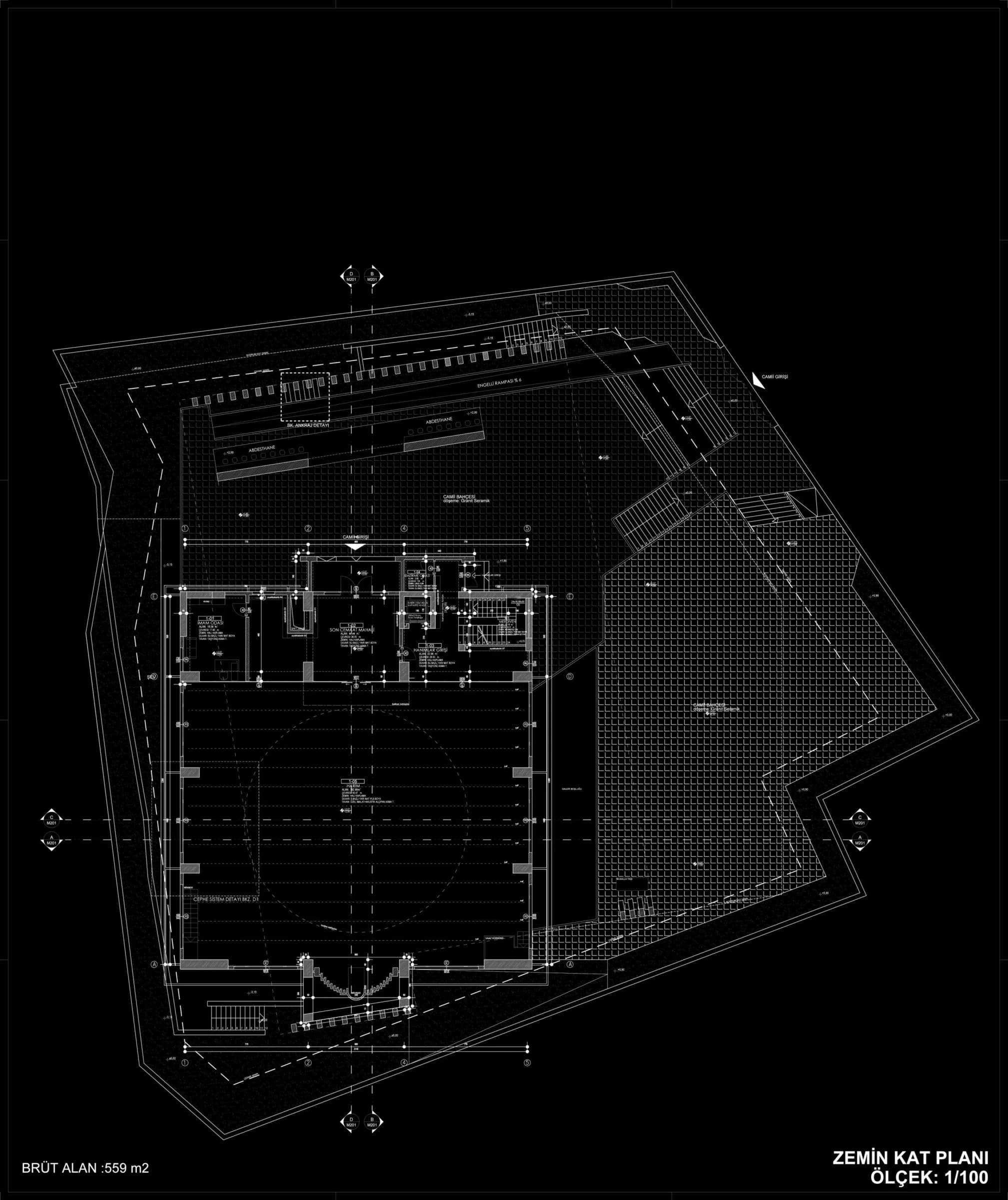 Kartal Dragos Kahramanlar Mosque (Heroes Mosque), drawing 4