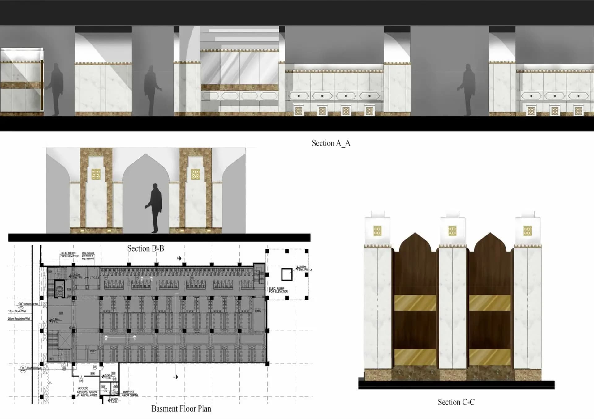 Imam Muhammad ibn Abd Al-Wahhab Mosque (Qatar State Mosque), drawing 10