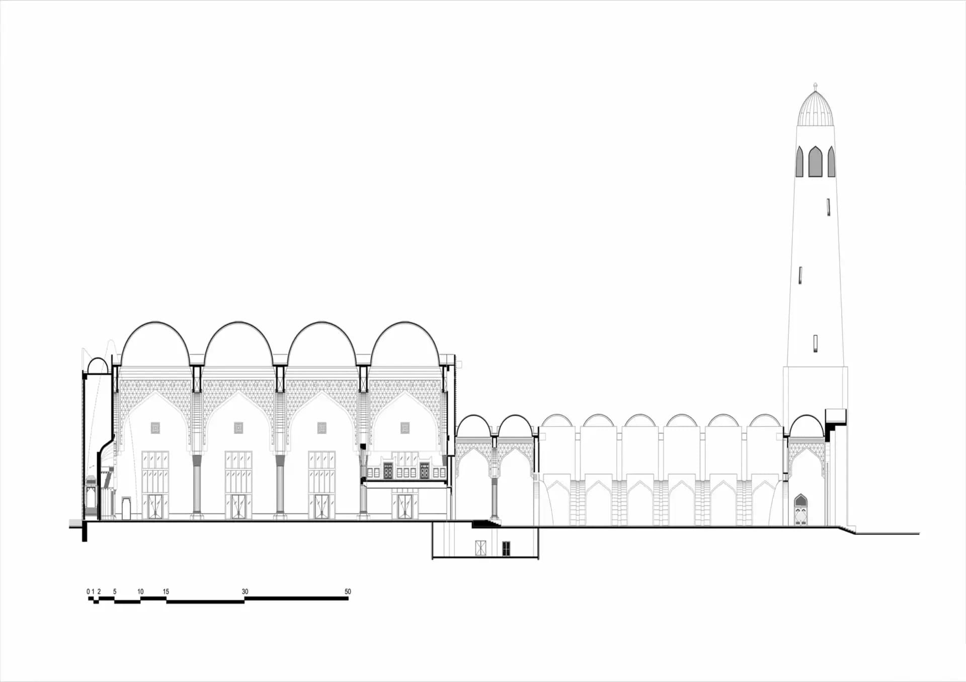 Imam Muhammad ibn Abd Al-Wahhab Mosque (Qatar State Mosque), drawing 5