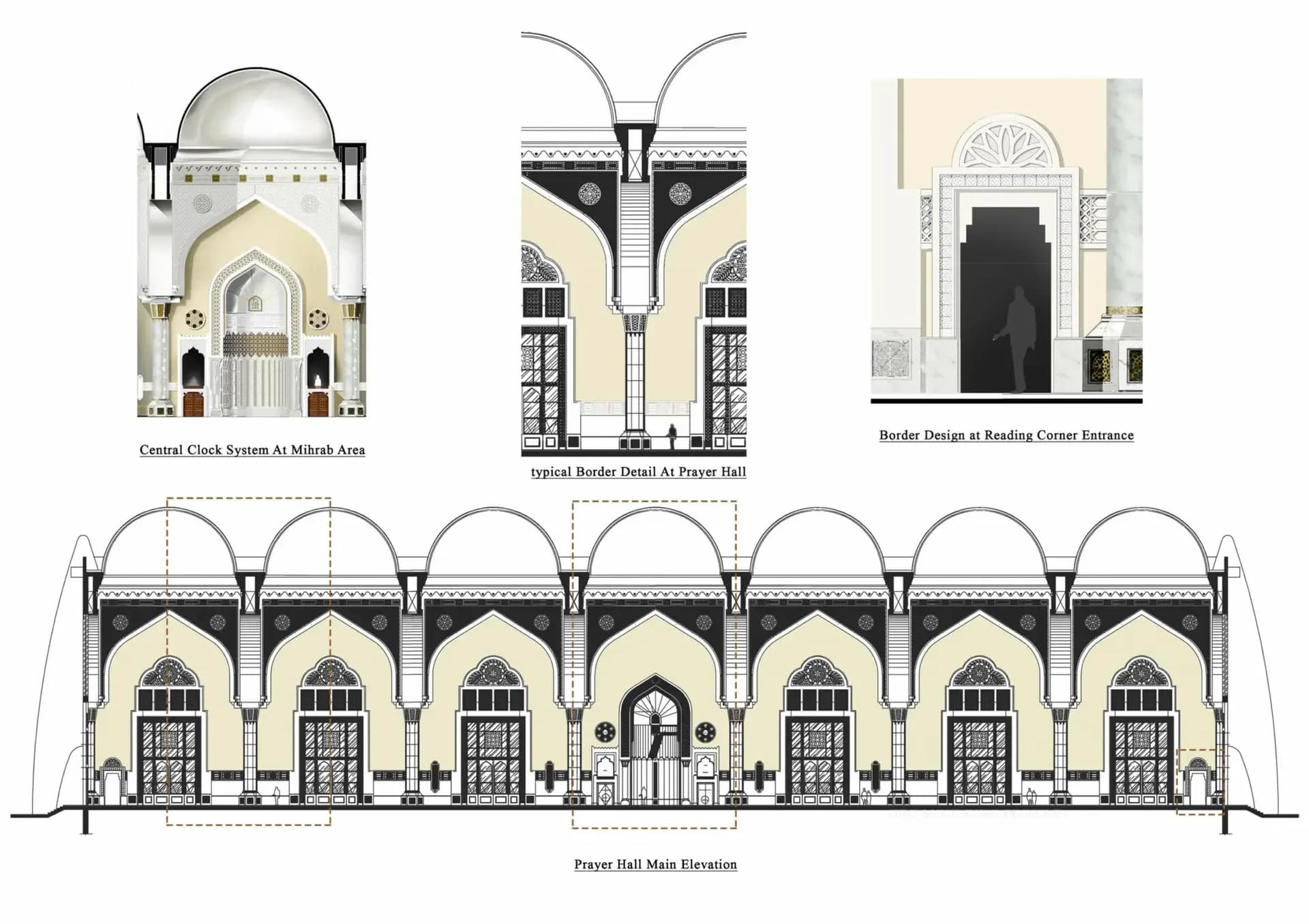 Imam Muhammad ibn Abd Al-Wahhab Mosque (Qatar State Mosque), drawing 9