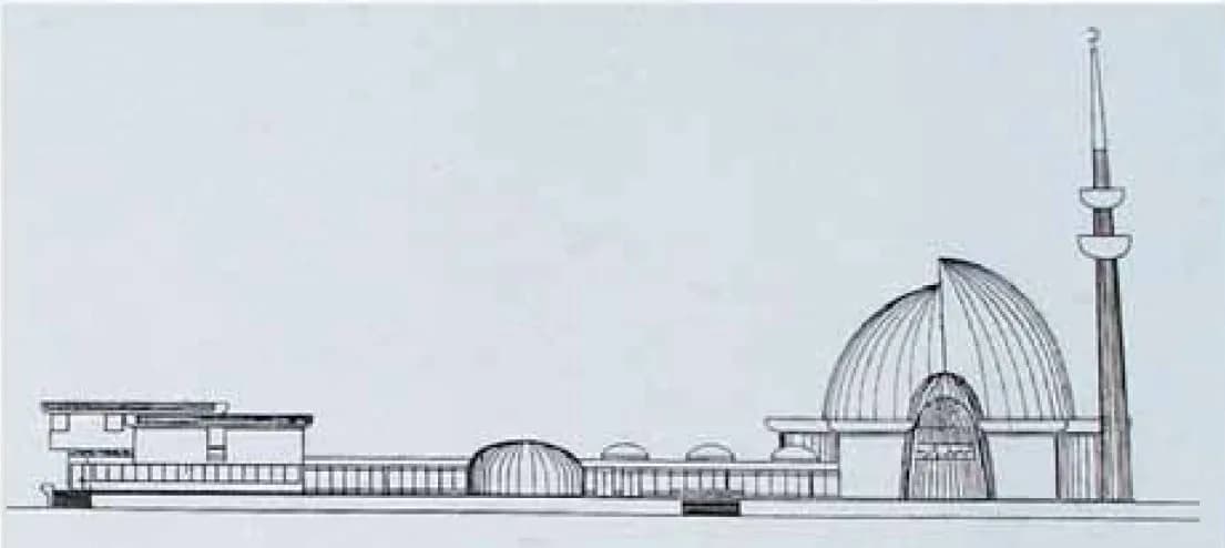 Islamic Centre and Mosque Zagreb, drawing 1