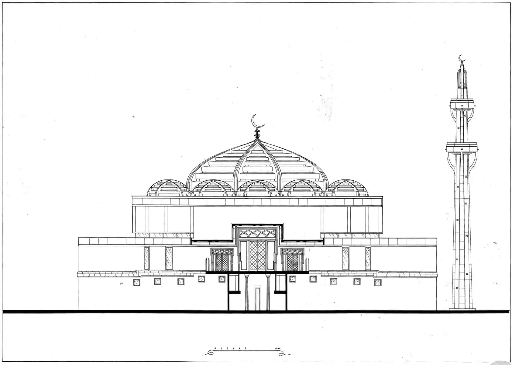 Islamic Cultural Centre of Italy Grand Mosque of Rome, drawing 6