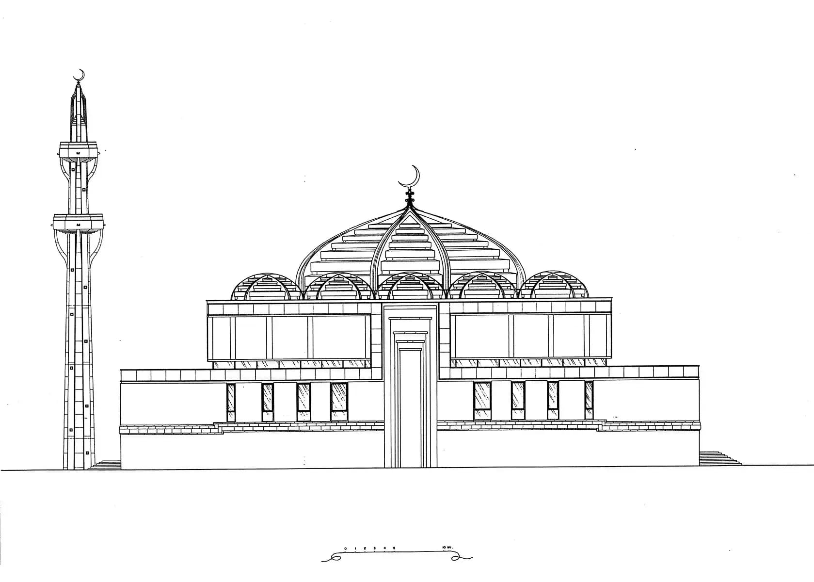 Islamic Cultural Centre of Italy Grand Mosque of Rome, drawing 7