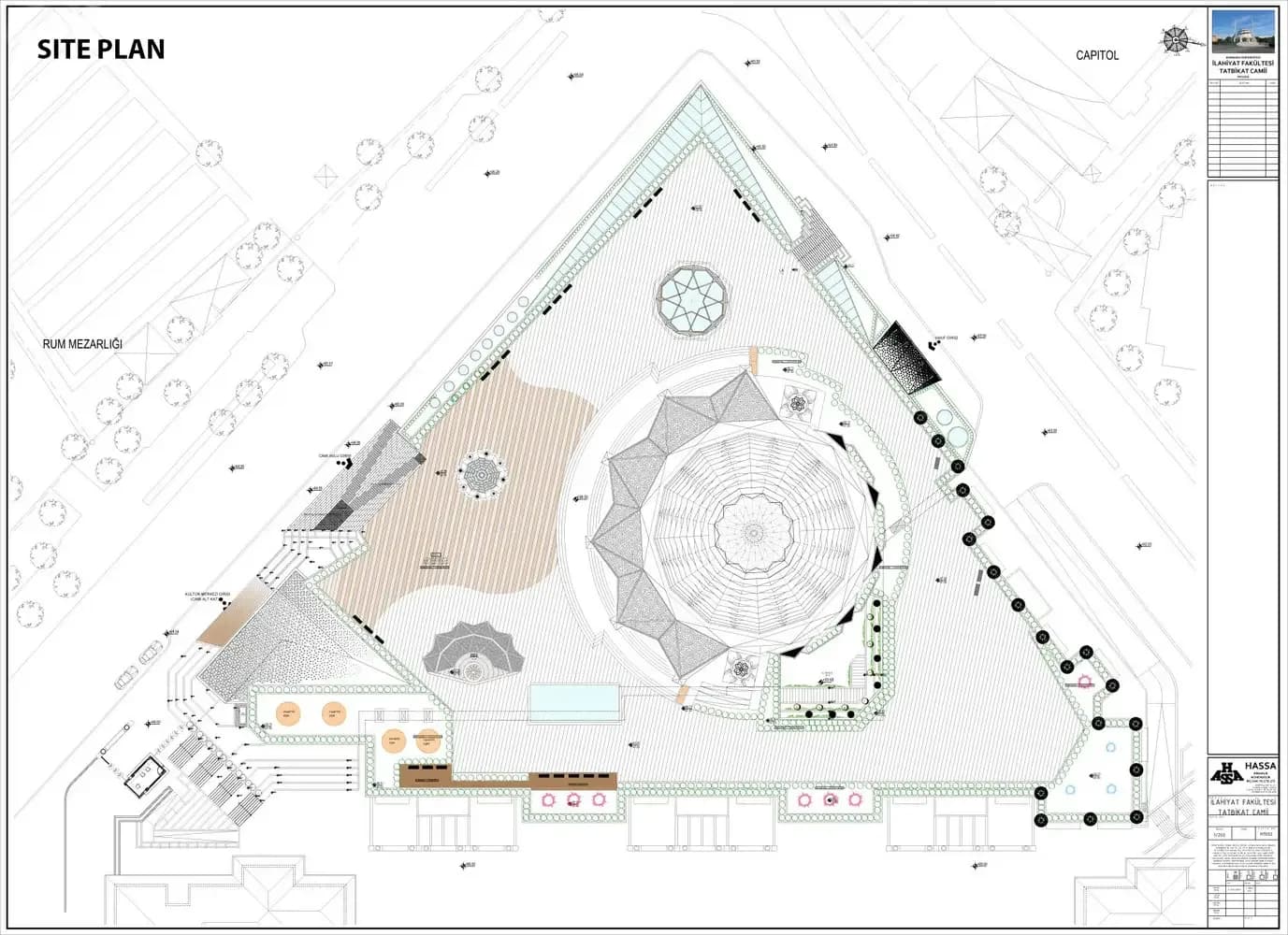 Marmara University Faculty of Theology Mosque, drawing 1