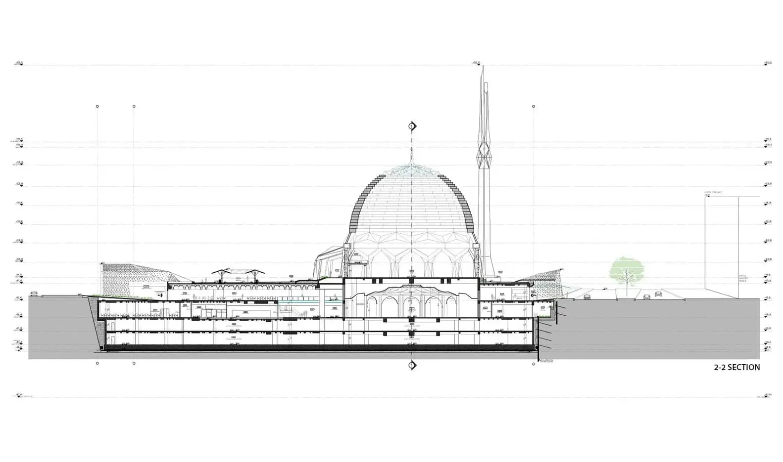 Marmara University Faculty of Theology Mosque, drawing 4