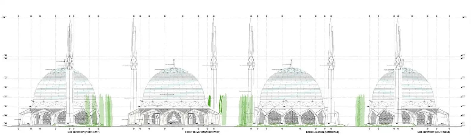 Marmara University Faculty of Theology Mosque, drawing 6