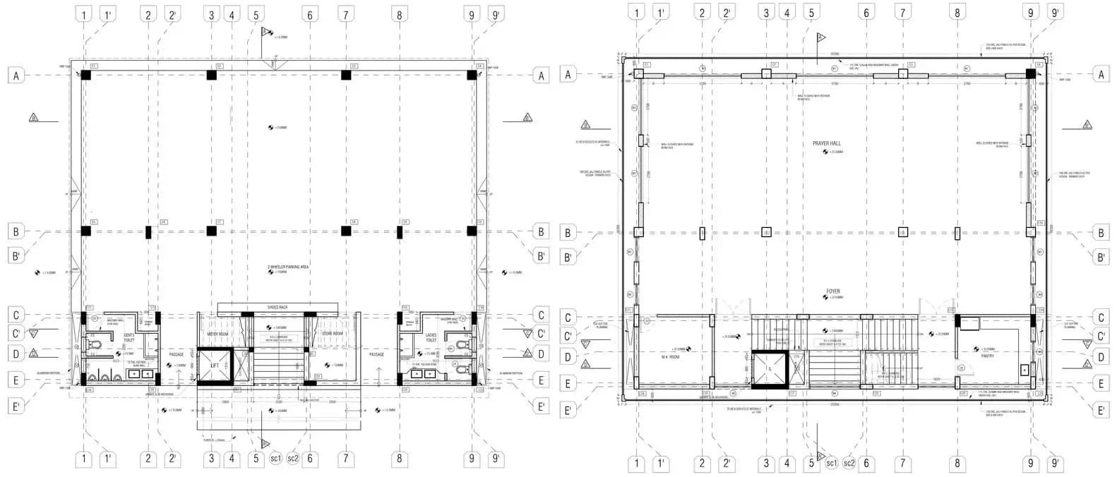 Mashrabiya Mosque, drawing 3