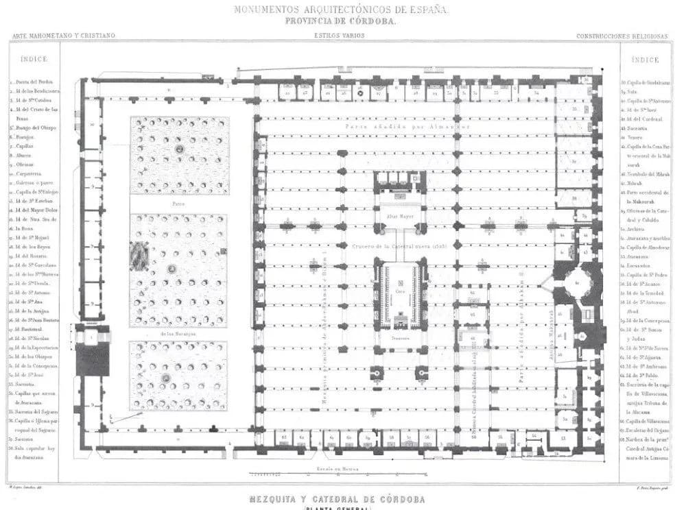 Great Mosque of Cordoba (Mosque Cathedral of Córdoba), drawing 4