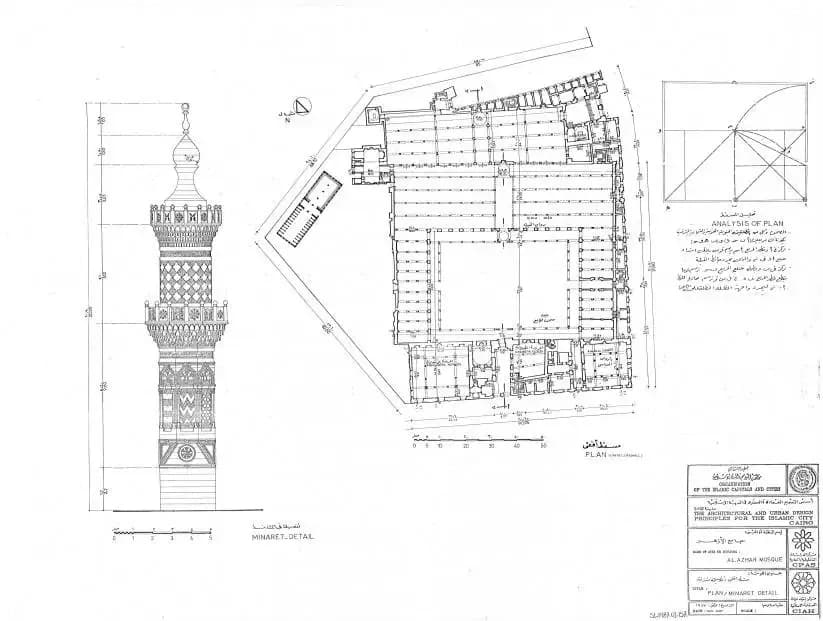 Al-Azhar Mosque, drawing 1
